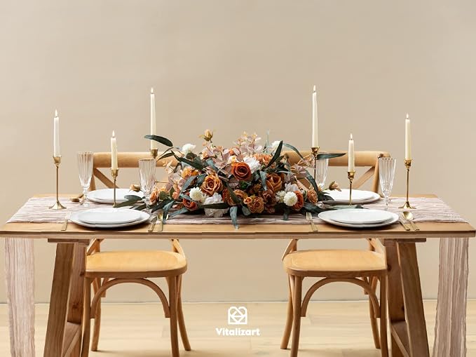 Vitalizart Cheesecloth Table Runner Nude 10ft Gauze Boho Rustic | 120 Inches - Image 4