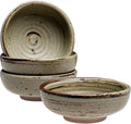 Vikko Small Dipping Bowls, Set of 4 Mini Soy Sauce Dishes, 3" Stoneware Dipping Sauce Cups, Decorative Pinch Bowls for Dips, Condiments, Charcuterie Boards - Microwave and Dishwasher Safe