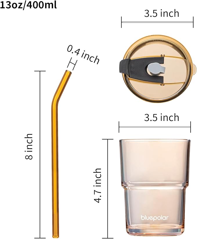 BLUEPOLAR 13oz/400ml Glass Water Tumbler - Image 4