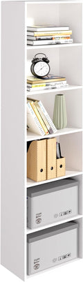 Wooden 6 Cube Storage Organizer, White 6 Cube Storage Shelf, 6 Tier Closet Organizers Storage Cubes Display Cubby, Versatile Cubes Open Bookshelf and Cubby Organizer for Any Space 15.7inch