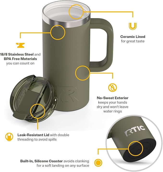RTIC 16oz Road Trip Travel Mug - Image 3