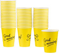 Disposable Coffee Cups, To Go Paper Hot Cups, Good Morning Design by SMYGOODS