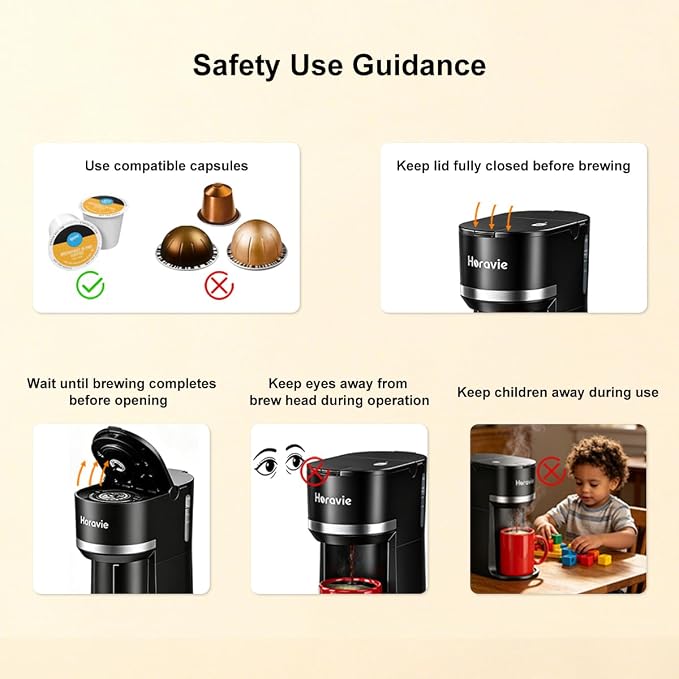 Horavie Small Single Serve Coffee Maker - Image 8