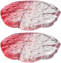 Lead-Free Crystal Glass Round Coasters, Gradient Pink Design, Thickened and by Boxonly