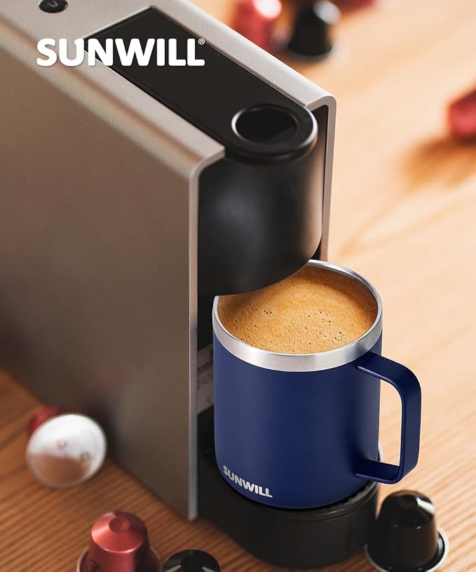 SUNWILL Insulated Coffee Mug, Stainless Steel 14 oz, Splash-Proof Lid | Keeps - Image 6