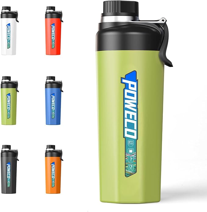 Ceramic Lined Water Bottle, 18 oz Insulated Travel Mug by Unknown