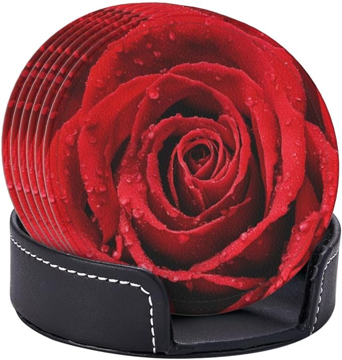 6 Pcs Leather Coasters for Drinks - Image 2