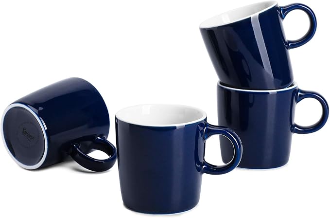 Sweese 3.5oz Porcelain Espresso Cups Set of 4, Mini Coffee Mugs Demitasse Cups by Sweese