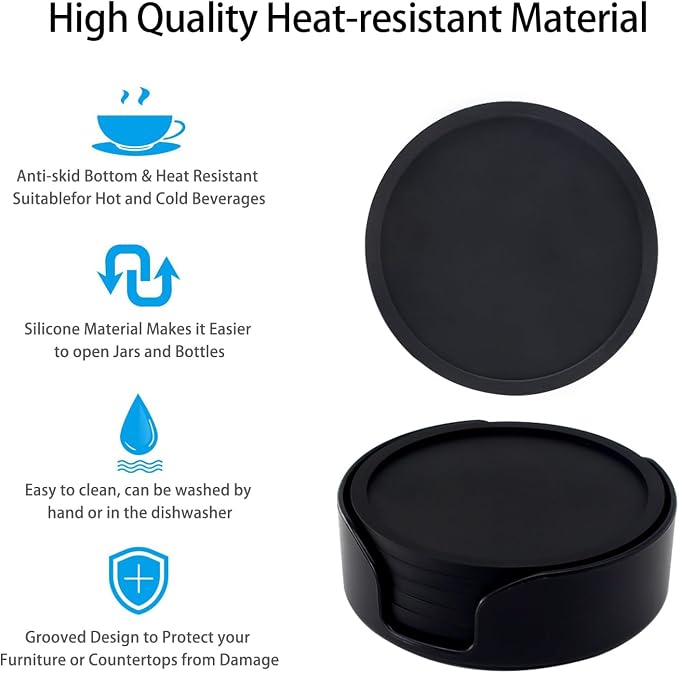 Silicone Coaster Set of 6 Pieces - Image 5