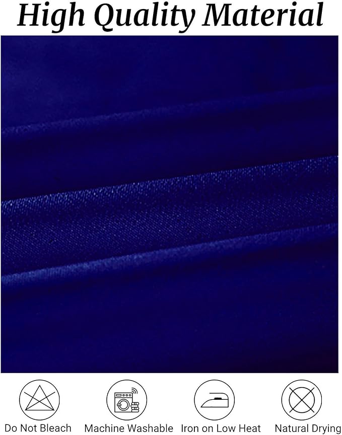 Fokitut 6 Pack Round Tablecloth, 108 Inch, Stain Resistant and Wrinkle Polyester Table Cloth, Fabric Table Cover for Kitchen Dining, Wedding, Party, Holiday Dinner-Royal Blue