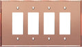 LIDER Reflective Acrylic Decorator Wall Plate, Mirrored Light Switch Plate, Plexiglass Outlet Cover, Acrylic Glass, Oversized 4-Gang 5.25" x 8.88", LWP-34O-ARG, Rose Gold