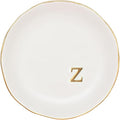 COLLECTIVE HOME - Ceramic Jewelry Tray, Decorative Trinket Dish for Rings Earrings Necklaces Bracelet Watch Keys, Birthday Mother's Day Christmas Gift for Women, 4.75", White Surface (Z)