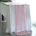 Efavormart 10ft Pink Gauze Table Runner by efavormart