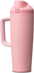 Owala FreeSip Tumbler Stainless Steel Water Bottle 30 oz Rose Quartz | by Unknown