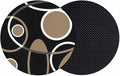 Black Brown Coasters Set of 2, Non-Slip Cup Coaster Mat by PIEPLE