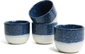 Set of 4 Ceramic Espresso Cups-4 oz, & More, Small Ceramic Coffee Mugs by KERMANDO