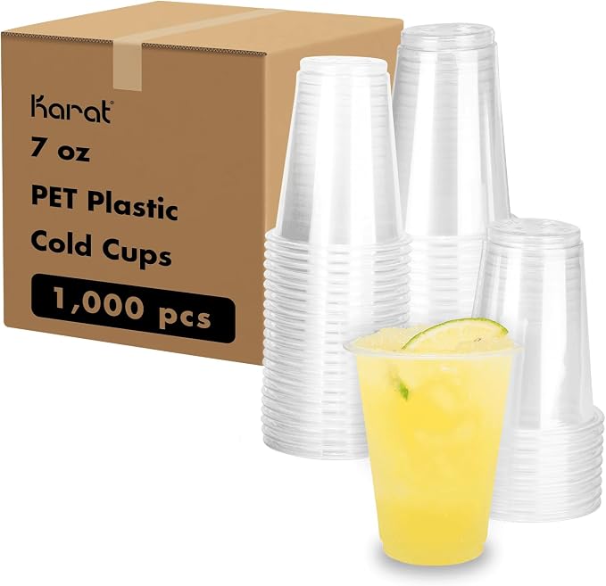 Karat 7oz Plastic Cups, and More by Karat