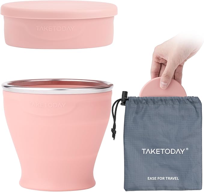 TakeToday Collapsible Cup 8 oz, Foldable by TAKETODAY