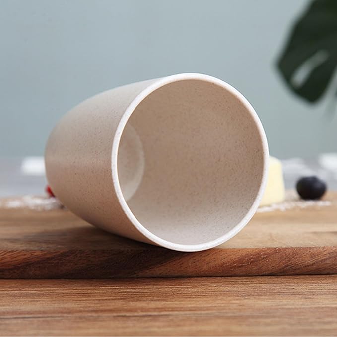 Wheat Straw Cups Set of 4, Drinking Cup Reusable Cups | 12 Oz Reusable Cup - Image 5