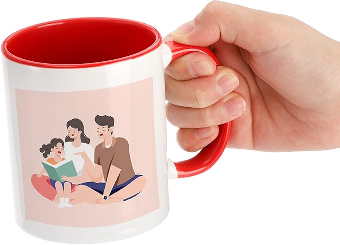 AVLA 6 Packs Porcelain Sublimation Mugs, 12 OZ Blank Drinking Cups - Image 3
