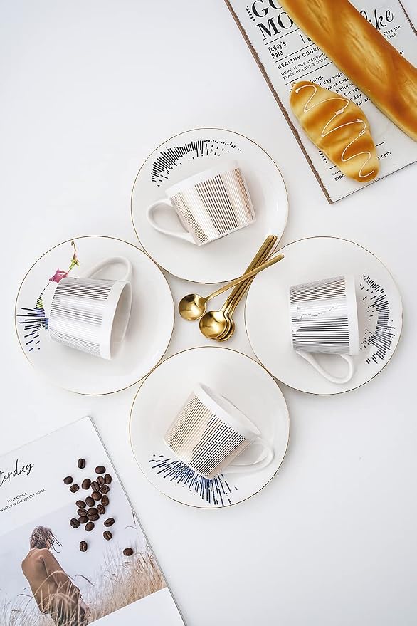 Mirror Cups and Saucers, Mirror Reflection coffee mug, Reflection Coffee Cup - Image 4