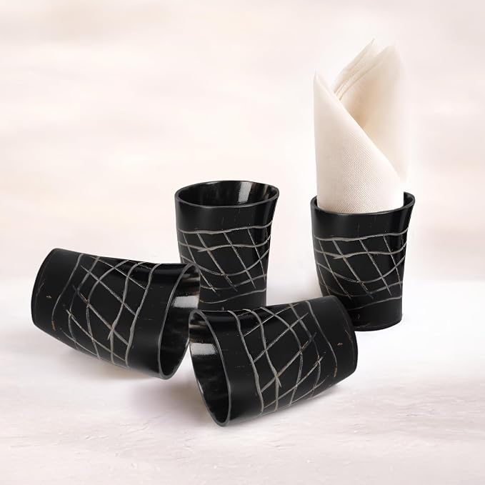 Handicrafts Home Viking Horn Shot Glasses Set of 12, Rustic Viking Drinkware - Image 3