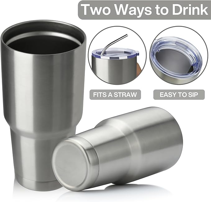MEWAY 30oz Tumbler Double Wall Vacuum Insulated Travel Mug, Stainless Steel - Image 3