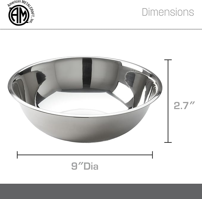 American Metalcraft 2 qt Stainless Steel Mixing Bowl - Image 4
