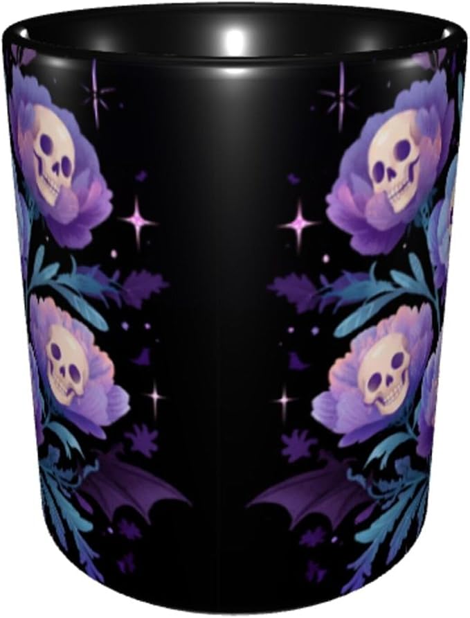Skull Floral Coffee Mug 11 Ounce Mugs Ceramic Tea Cup Drinking Water Cups | - Image 2