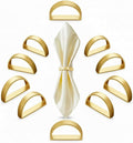 10 Pcs Stainless Steel Napkin Rings Metal Napkin Ring Holders Fall Thanksgiving by CHENGU