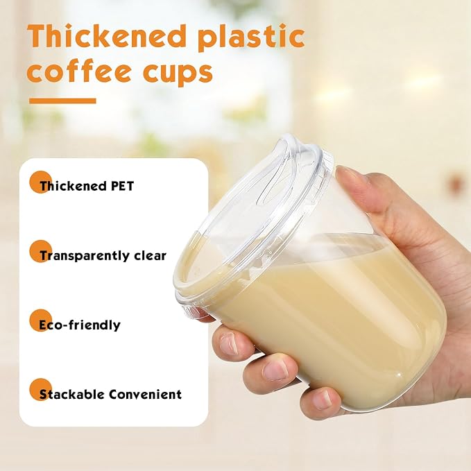 Baderke 50 Pcs Round Bottom Plastic Cups - Image 4