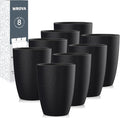 Wrova Wheat Straw Cups 8 PCS Good Alternative to Plastic Reusable Cups 12 oz by WROVA