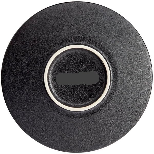 Heika 6 Inch Black Matte Stoneware Plate, Coupe Style, Commercial Kitchen, Textured Design, 12 per Case