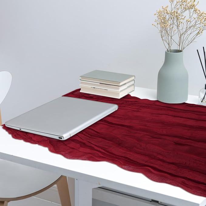 12 Pack Cheesecloth Table Runner, Runner Gauze Boho Wedding Decor Romantic - Image 7