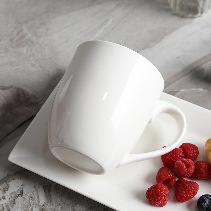 16OZ Ceramic Coffee Mugs Set, Large White Coffee Cups - Image 6