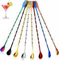 Boao 8 Pcs 10 Inch Long Bar Spoon Cocktail Spoon Stirring Mixing Stainless by Boao