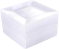 60PCS Clear Plastic Plates-9.5inch Square Disposable Plates by WDF