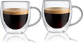 Espresso Cups Set Of 2, Double Walled Glass Coffee Mugs by Unknown