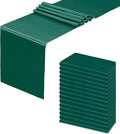 Satin Table Runner, Forest Green, 12x108 Inches, 15 Pack by HMQIANG