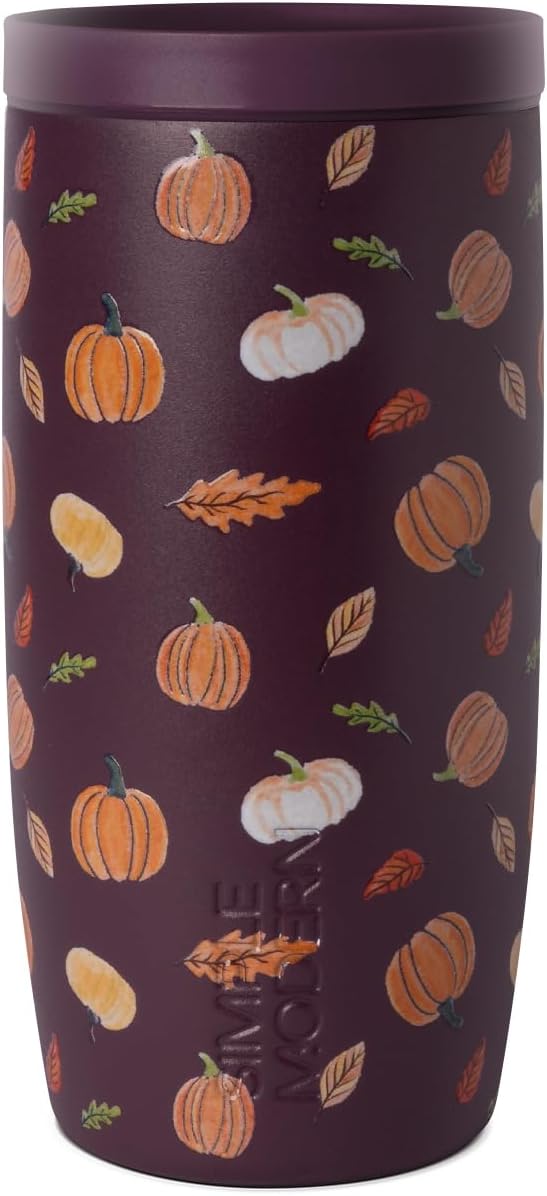 Simple Modern Halloween Travel Coffee Mug 360° Lid | 16oz | Pumpkins | Voyager by Unknown