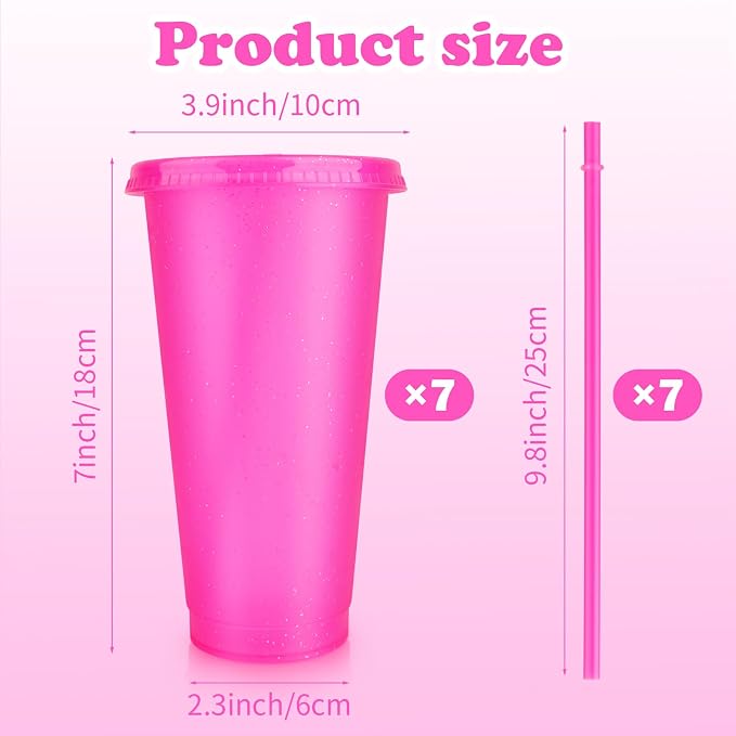 Hooqict 7 Pack Reusable Cups - Image 2