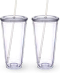 Zukro Clear Double Wall Plastic Tumbler by ZukroDrinkware
