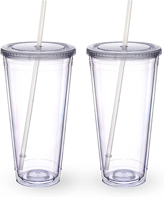 Zukro Clear Double Wall Plastic Tumbler by ZukroDrinkware