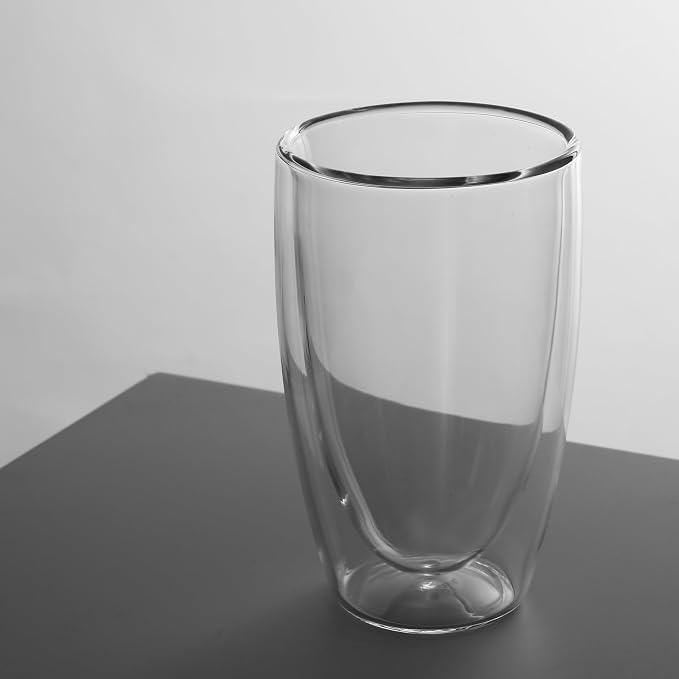 NIRA.Z 2 Pack 16oz Double Wall Glass Coffee Mugs, No Hole Bottom, Insulated - Image 7