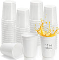 Cididu 50 Pack White Stadium Cups, Reusable 16 Oz Plastic Cups by Cididu