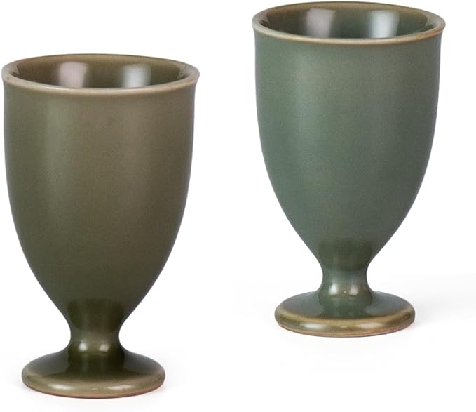 KAMMAK Ceramic Tea Cups Set of 2, 0.8 oz, Vintage Small Teacups, 694N | Hand by KAMMAK
