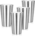 Stainless Steel Cups, 16 oz Insulated Tumbler, 4 Pack Double Wall Unbreakable by Offiper