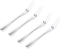 VANRA 5.1in 4-Piece Salad Forks Set Stainless Steel Cocktail Appetizer Dessert by VANRA