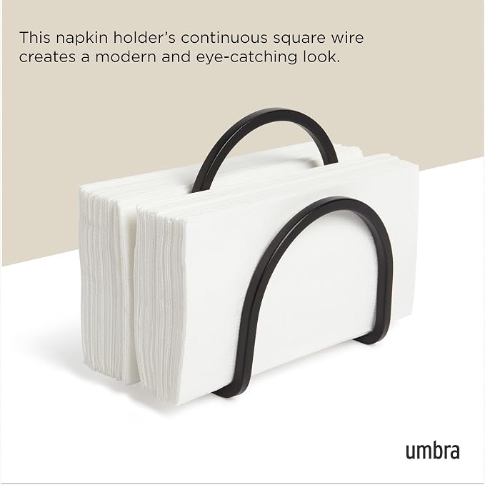 Umbra Squire Napkin Holder, Contemporary Metal Design, doubles as handle - Image 4