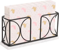 Napkin Holder with Marble Base, Guest Towel Paper Dispenser for Table, Modern Metal Napkin Stand, Ideal for All Bathroom Vanity, Kitchen Decor Accessories (Matte Black, 4 Inch)